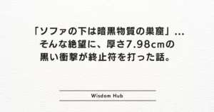 「ソファの下は暗黒物質の巣窟」...そんな絶望に、厚さ7.98cmの黒い衝撃が終止符を打った話。