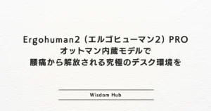 Ergohuman2 (エルゴヒューマン2) PRO オットマン内蔵モデルで腰痛から解放される究極のデスク環境を
