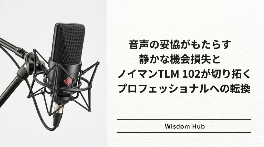 音声の妥協がもたらす静かな機会損失とノイマンTLM 102が切り拓くプロフェッショナルへの転換