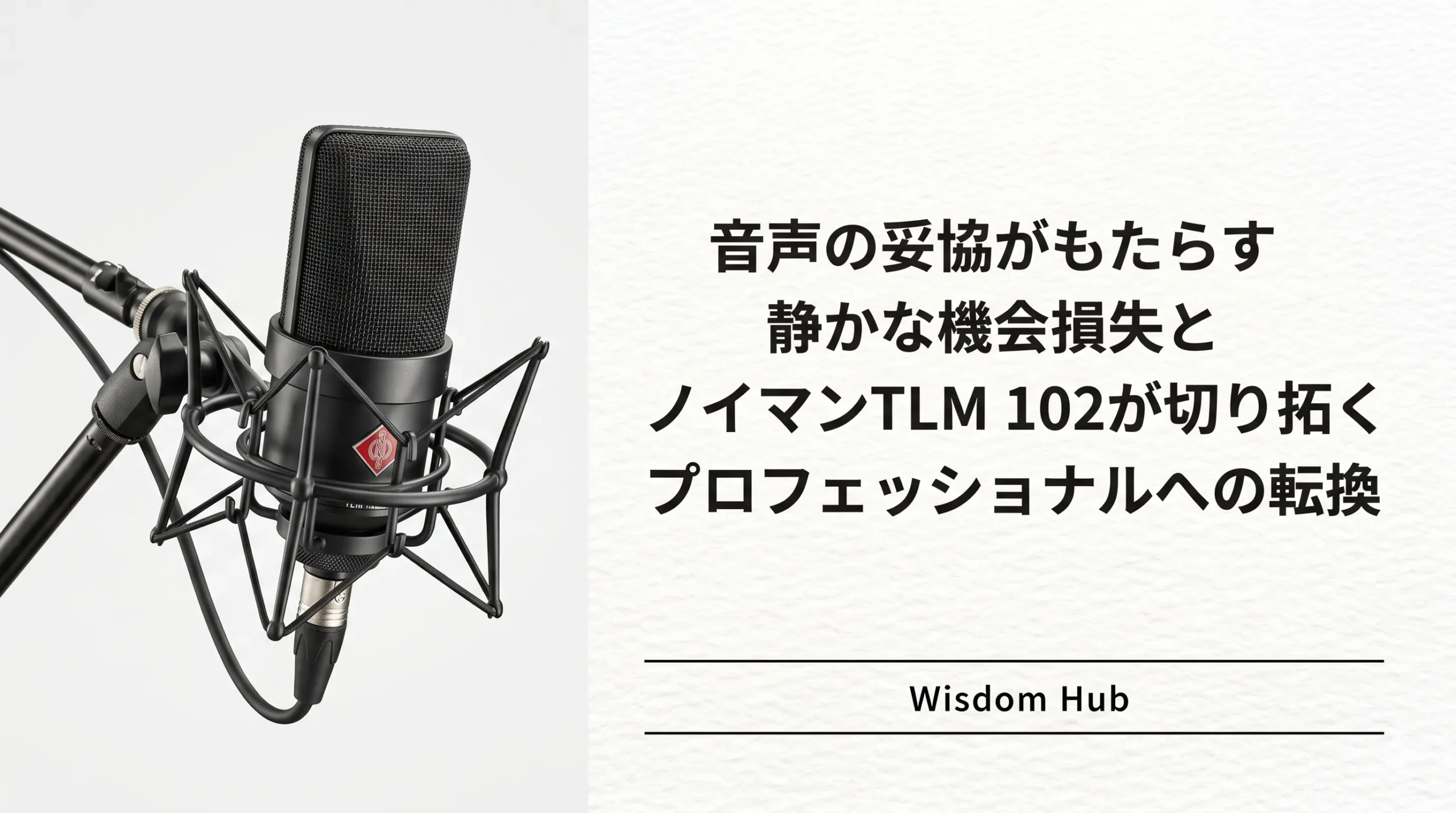 音声の妥協がもたらす静かな機会損失とノイマンTLM 102が切り拓くプロフェッショナルへの転換