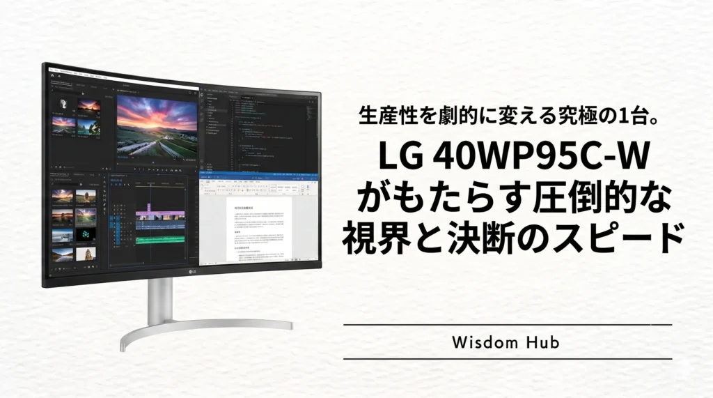 生産性を劇的に変える究極の1台。LG 40WP95C-Wがもたらす圧倒的な視界と決断のスピード